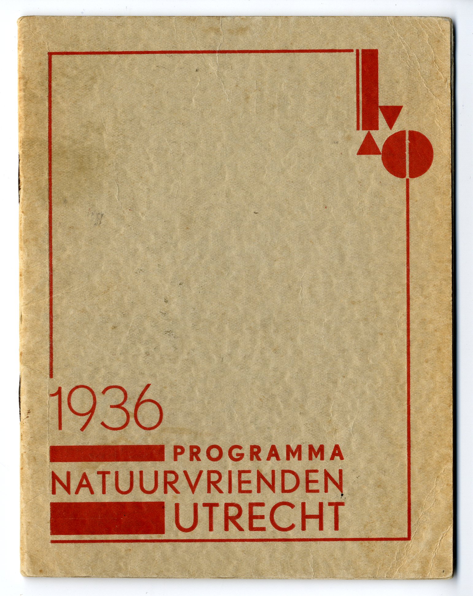 Natuurvrienden - Voorzijde programma 1936